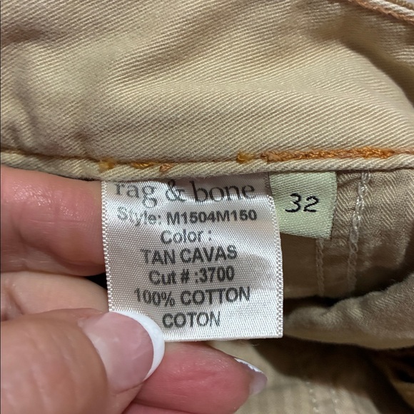 Rag & Bone Button fly Canvas Pant Dark Tan Men’s 32 Straight leg M1504M150 - Picture 9 of 11